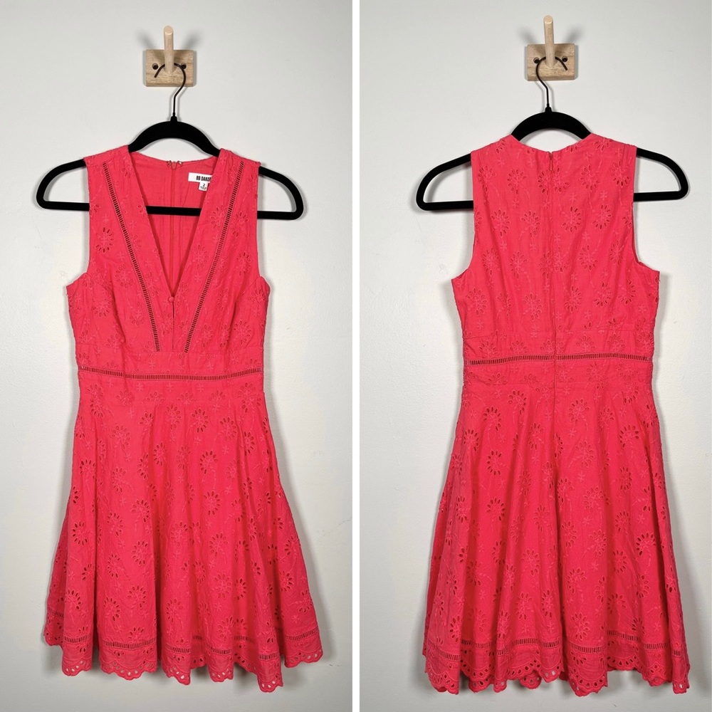 BB Dakota Hot Pink Crochet Dress